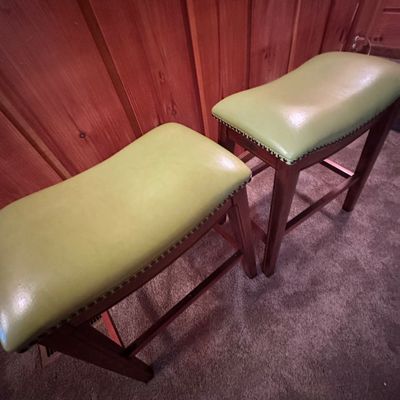 Two Backless Counter Stools by Improvements (LR1-SA)