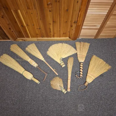 Eight Handcrafted Whisk Brooms (BBR1-KD)