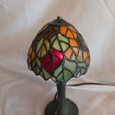 Stained Glass Small Accent Table Lamp