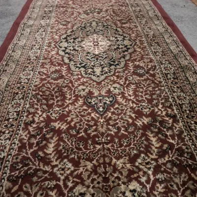 Pair of Hallway Runners in Burgundy 10' x 2' (BR-1)