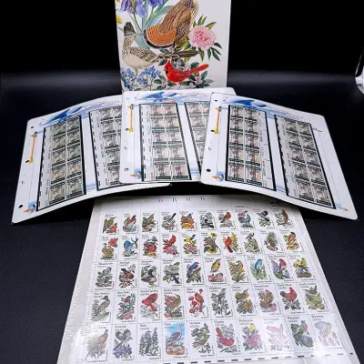 The 1982 Fifty State Birds And Flowers Mint Stamp Set Uncirculated  & 3 Sets Of 1969 6 Cent Stamps