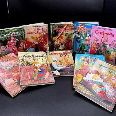 Vintage Children’s Puppet Storybooks Board Books By Grosset & Dunlap    