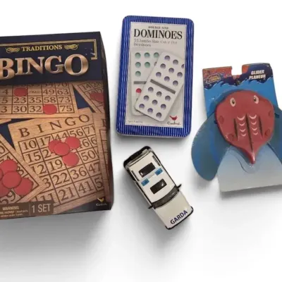 Sale Photo Thumbnail #51: Mixed Game & Toy Lot – Cardinal Bingo, Dominoes, Garda Police SUV & Splash N Swim Glider