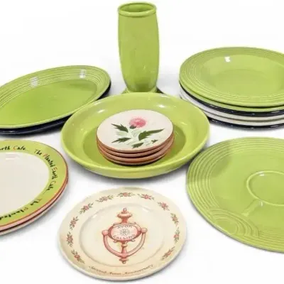 Lot of 18 Assorted Fiesta, Homer Laughlin & Stangl Dinnerware – Plates, Bowls & Serving Pieces
