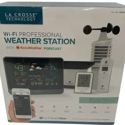 La Crosse Technology Wi-Fi Professional Weather Station with AccuWeather Forecast – New Sealed