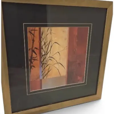 Sale Photo Thumbnail #49: Don Li-Leger Asian Bamboo Framed Art Print – Gold-Tone Frame – Z Gallerie Style