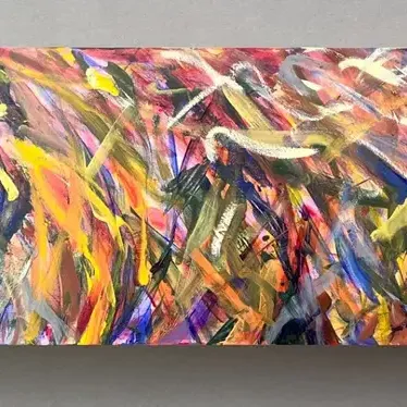 Original Nancy Shand Oil on Board Painting - "Grasses I"