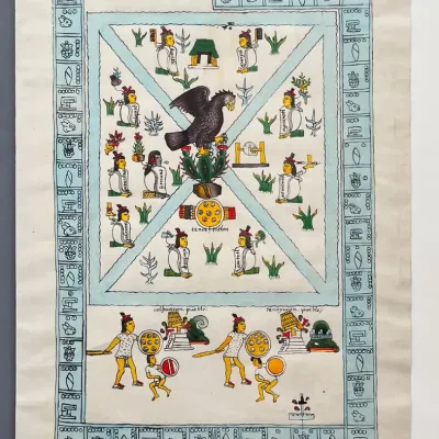 Mexican Folk Art - Gouache on Paper by Alberto Zúñiga