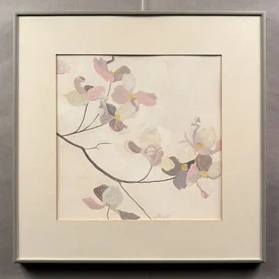 Original Nancy Shand Oil on Paper - "Pink Dogwoods"