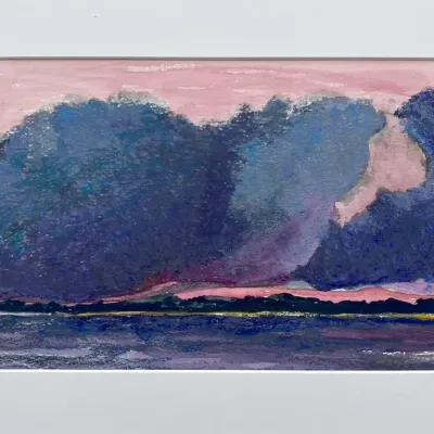 Original Nancy Shand Watercolor and Pastel - "Afternoon Squall"