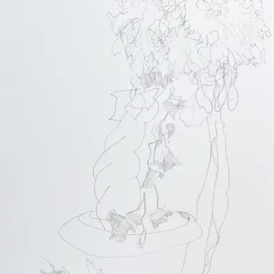 Original Nancy Shand Graphite on Paper - "Wedding Centerpiece"