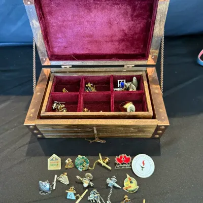 Mixed Men’s Accessory Lot with Jewelry Box - Feat. 10K GF Ring