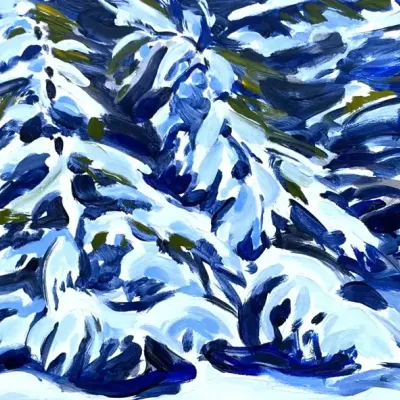 Original Nancy Shand Oil on Board - "Winter Shadows III"