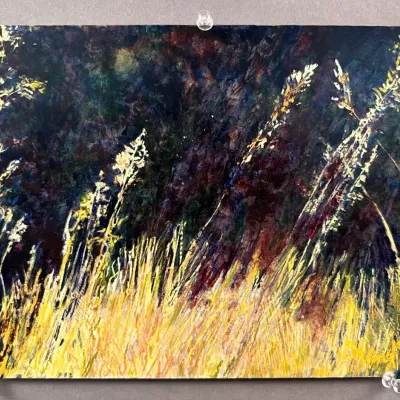 Original Nancy Shand Oil on Board - "Wild Oats"