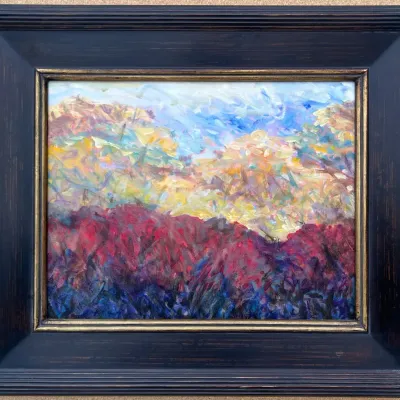 Original Nancy Shand Oil on Canvas - "Fall Trees: The Marsh"