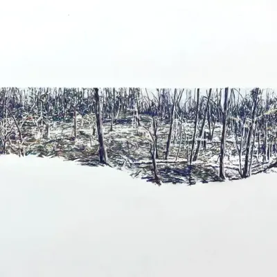 Original Nancy Shand Hand-Colored Print - "Into the Woods II"