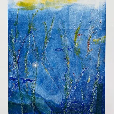 Original Nancy Shand Mono Print - "Under the Sea"