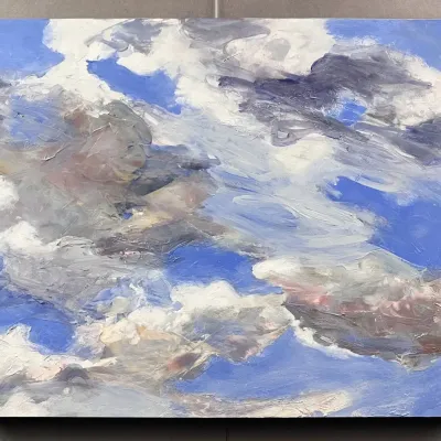 Original Nancy Shand Oil on Board - "Clouds"