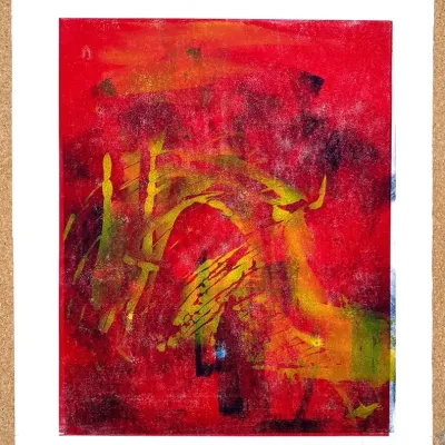 Original Nancy Shand Monotype - "Golden Touch"
