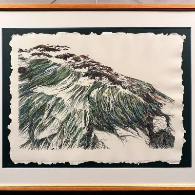 Original Nancy Shand Pastel on Handmade Paper - "Tide Pool"