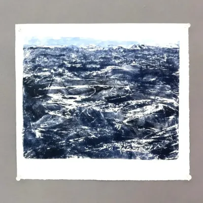 Original Nancy Shand Monotype - "Crossing the Atlantic"
