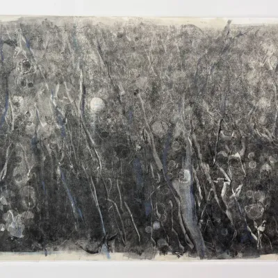 Original Nancy Shand Mono Print - "Under the Sea Blue/Black"