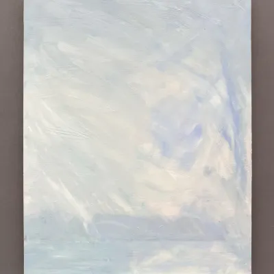Original Nancy Shand Oil on Board Painting - "Fogland"
