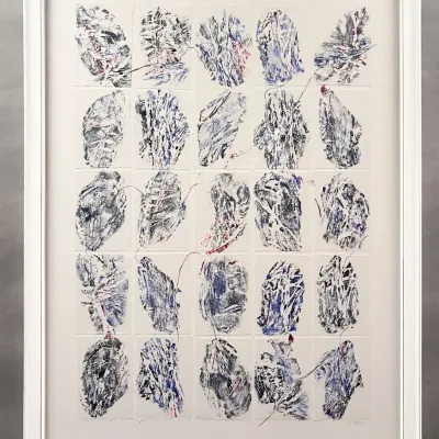 Original Nancy Shand Monoprint - "Rock Prints #2"