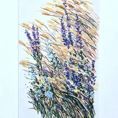 Original Nancy Shand Pastel on Paper - "Wild Flowers"