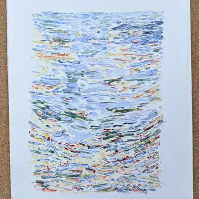 Original Nancy Shand Mono Print - "Incoming Tide"
