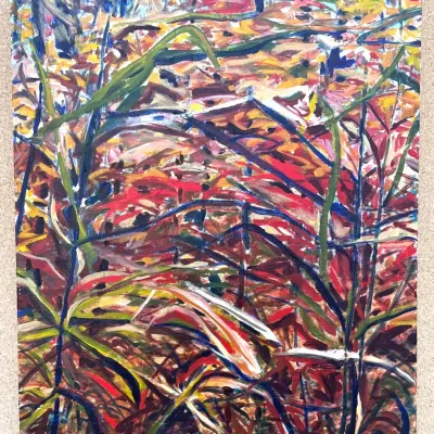 Original Nancy Shand Oil on Canvas - "Grasses"