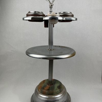 Sale Photo Thumbnail #435: Art Deco Chrome Smoking Stand w/ Cards