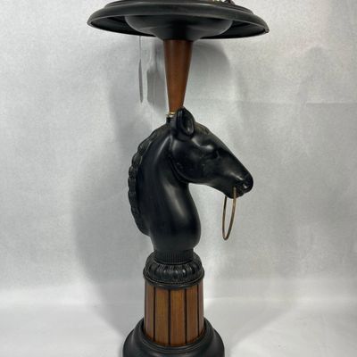 Sale Photo Thumbnail #270: Vtg Mid-C. Equestrian Horse Head Stand