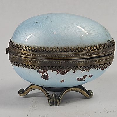 Sale Photo Thumbnail #88: Evans Blue Guilloche Enamel Egg Lighter