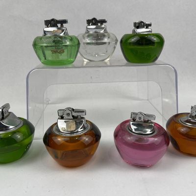 Sale Photo Thumbnail #312: 7 Mid-C. Modern Glass Table Lighters