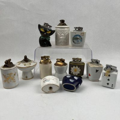 Sale Photo Thumbnail #308: Vtg Ceramic Table Lighters