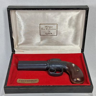Sale Photo Thumbnail #301: Swank Pepperbox Gun Lighter w/ Orig Box