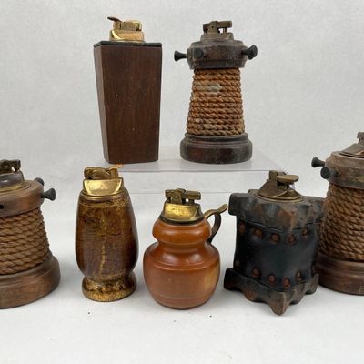 Sale Photo Thumbnail #328: Set Enesco Nautical Wood Table Lighters
