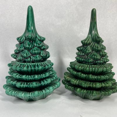 Sale Photo Thumbnail #288: Pair Vtg Japanese Christmas Tree Sets