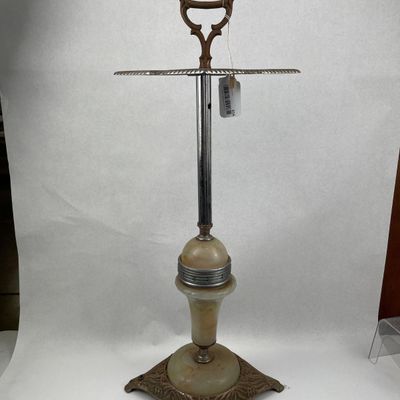 Sale Photo Thumbnail #316: Art Deco Light Slag Glass Smoking Stand