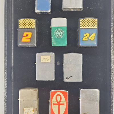 Sale Photo Thumbnail #251: 10 Zippo, Imperial & Specialty Lighters