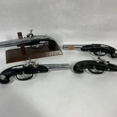 Sale Photo Thumbnail #359: 4 Japanese Flintlock Pistol Lighters