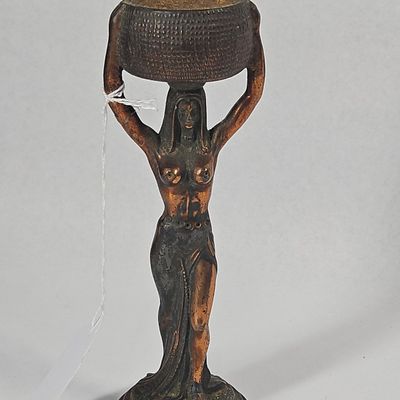 Sale Photo Thumbnail #57: Egyptian Revival Figural Table Lighter