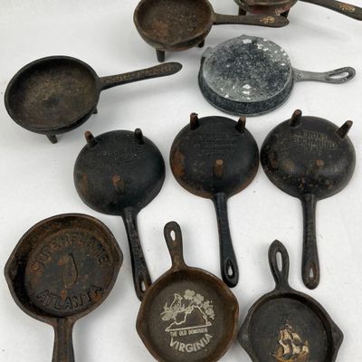 Sale Photo Thumbnail #332: 10 Advertising & Souvenir Skillets/Pots