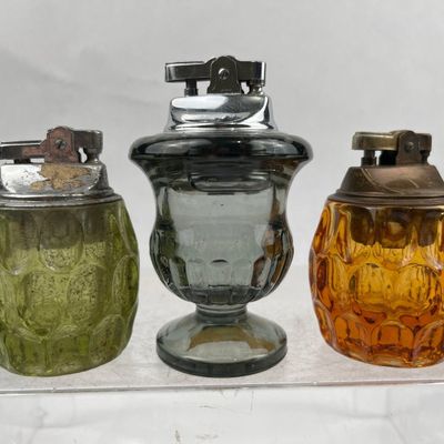 Sale Photo Thumbnail #323: King Japan Pressed Glass Table Lighters
