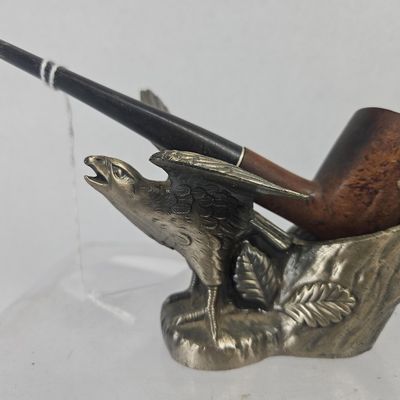 Sale Photo Thumbnail #195: Briar Wood Pipe & Figural Eagle Stand