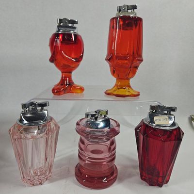 Sale Photo Thumbnail #234: Japanese Molded Glass Table Lighters