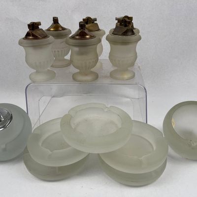 Sale Photo Thumbnail #380: Viking & Tiara Satin Glass Smoking Set
