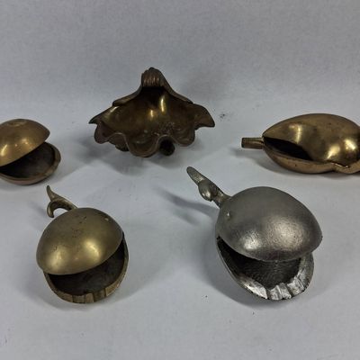 Sale Photo Thumbnail #193: 5 Marine Cast Metal Ashtrays & Dishes