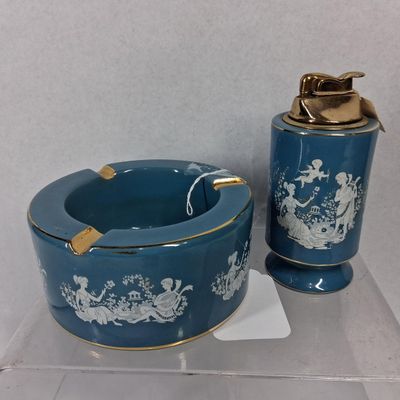 Sale Photo Thumbnail #285: Pair Italian Florentine Lighter/Ashtray
